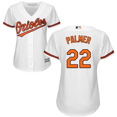 Orioles #22 Jim Palmer White Home Women's Stitched MLB Jersey