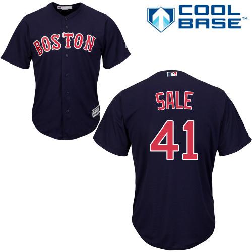 Red Sox #41 Chris Sale Navy Blue Alternate Women's Stitched MLB Jersey