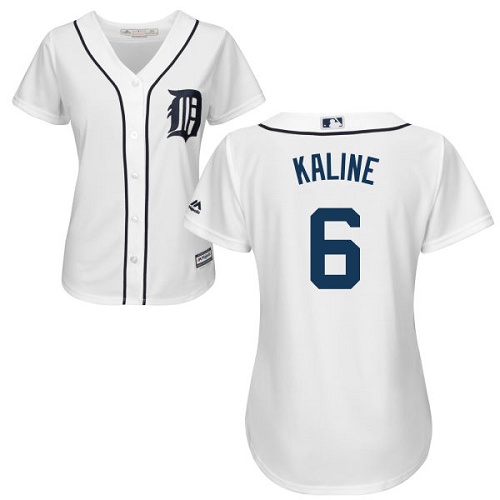 Tigers #6 Al Kaline White Home Women's Stitched MLB Jersey