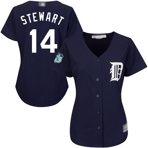 Tigers #14 Christin Stewart Navy Blue Alternate Women's Stitched MLB Jersey