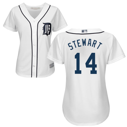 Tigers #14 Christin Stewart White Home Women's Stitched MLB Jersey