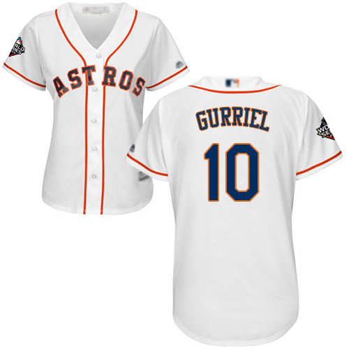 Astros #10 Yuli Gurriel White Home 2019 World Series Bound Women's Stitched MLB Jersey