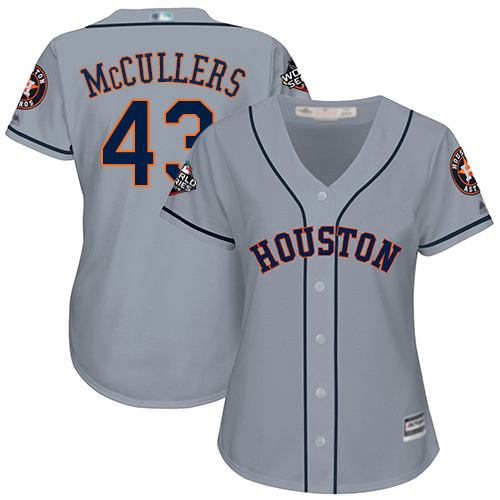 Astros #43 Lance McCullers Grey Road 2019 World Series Bound Women's Stitched MLB Jersey