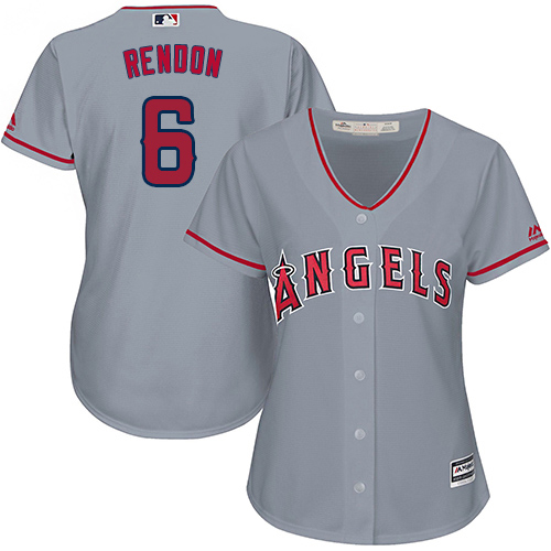 Angels #6 Anthony Rendon Grey Road Women's Stitched MLB Jersey