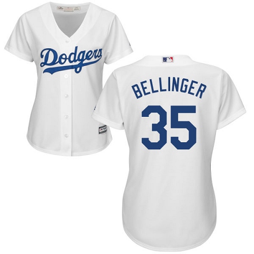 Dodgers #35 Cody Bellinger White Home Women's Stitched MLB Jersey
