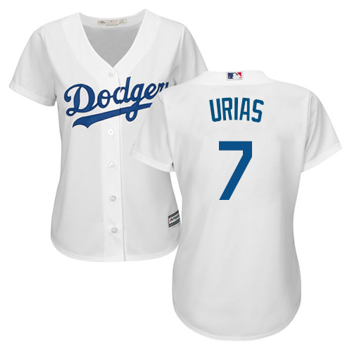 Dodgers #7 Julio Urias White Home Women's Stitched MLB Jersey
