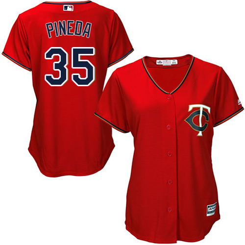 Twins #35 Michael Pineda Red Women's Alternate Stitched MLB Jersey