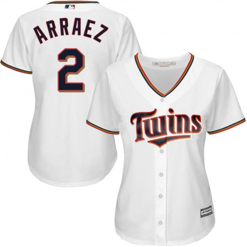 Twins #2 Luis Arraez White Home Women's Stitched MLB Jersey