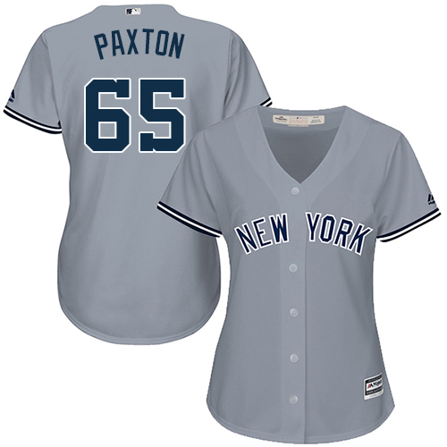 Yankees #65 James Paxton Grey Road Women's Stitched MLB Jersey