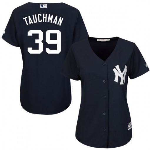 Yankees #39 Mike Tauchman Navy Blue Alternate Women's Stitched MLB Jersey