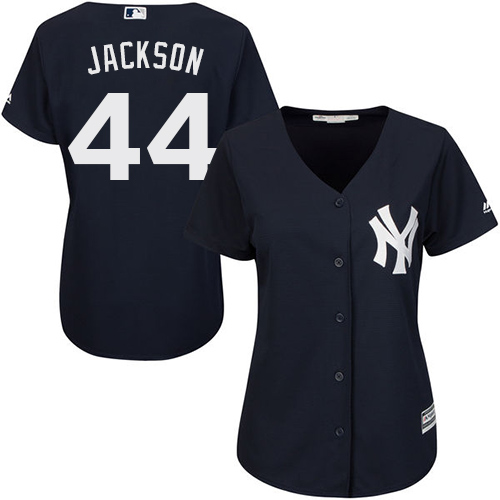 Yankees #44 Reggie Jackson Navy Blue Alternate Women's Stitched MLB Jersey