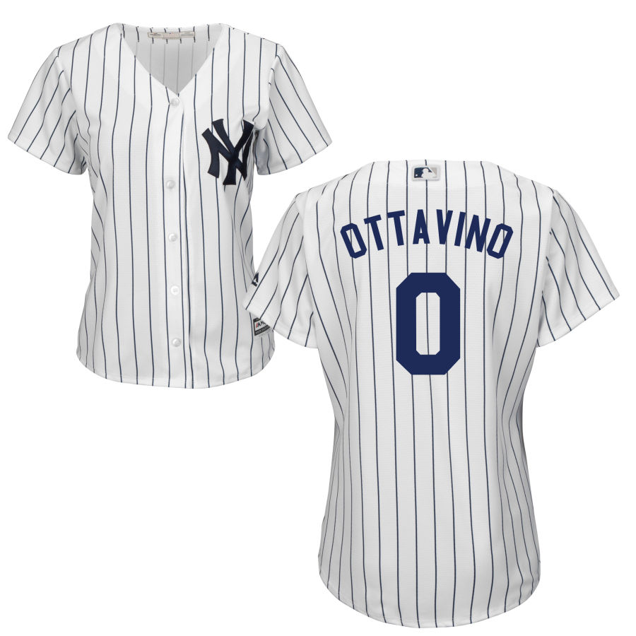 Yankees #0 Adam Ottavino White Women's Cool Base Stitched MLB Jersey