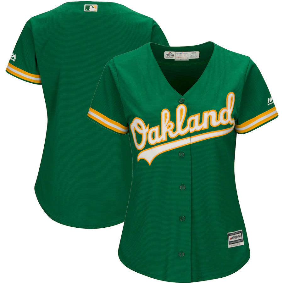Oakland Athletics Majestic Women's Alternate Cool Base Team Jersey Green
