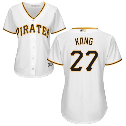 Pirates #27 Jung-ho Kang White Home Women's Stitched MLB Jersey