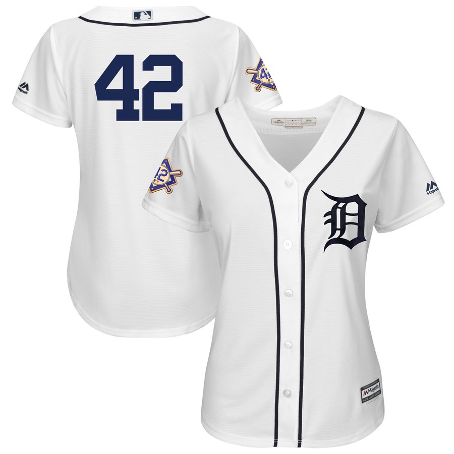 San Diego Padres #42 Majestic Women's 2019 Jackie Robinson Day Official Cool Base Jersey White