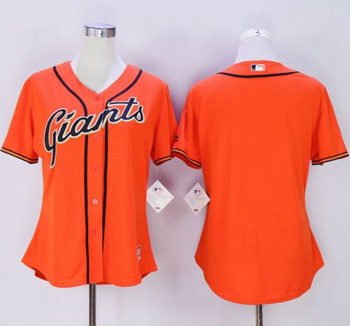 Giants Blank Orange Women's Alternate Stitched MLB Jersey