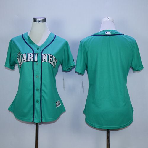 Mariners Blank Green Alternate Women's Stitched MLB Jersey