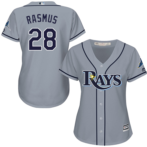 Rays #28 Colby Rasmus Grey Road Women's Stitched MLB Jersey