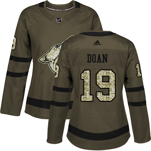 Adidas Coyotes #19 Shane Doan Green Salute to Service Women's Stitched NHL Jersey