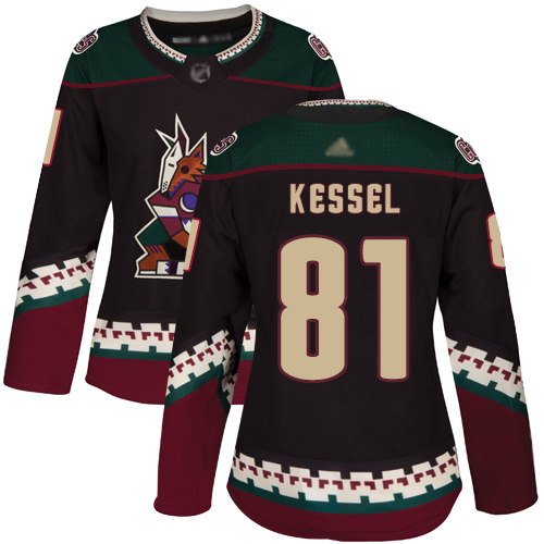 Adidas Coyotes #81 Phil Kessel Black Alternate Authentic Women's Stitched NHL Jersey