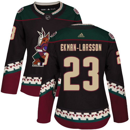 Adidas Coyotes #23 Oliver Ekman-Larsson Black Alternate Authentic Women's Stitched NHL Jersey
