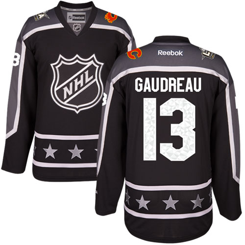 Flames #13 Johnny Gaudreau Black 2017 All-Star Pacific Division Women's Stitched NHL Jersey