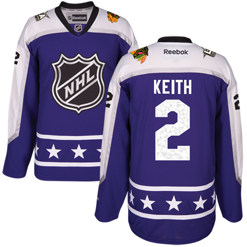 Blackhawks #2 Duncan Keith Purple 2017 All-Star Central Division Women's Stitched NHL Jersey