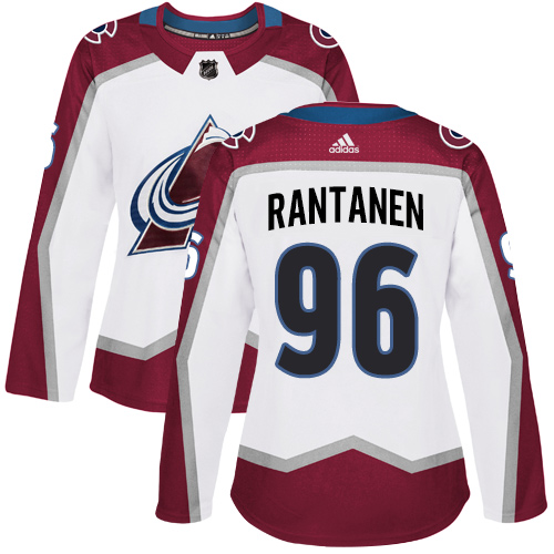 Adidas Avalanche #96 Mikko Rantanen White Road Authentic Women's Stitched NHL Jersey