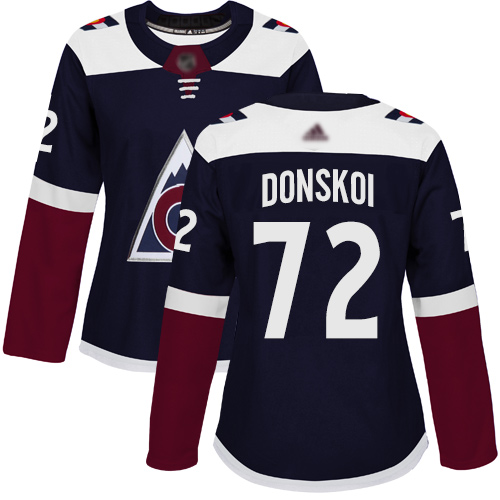 Adidas Avalanche #72 Joonas Donskoi Navy Alternate Authentic Women's Stitched NHL Jersey