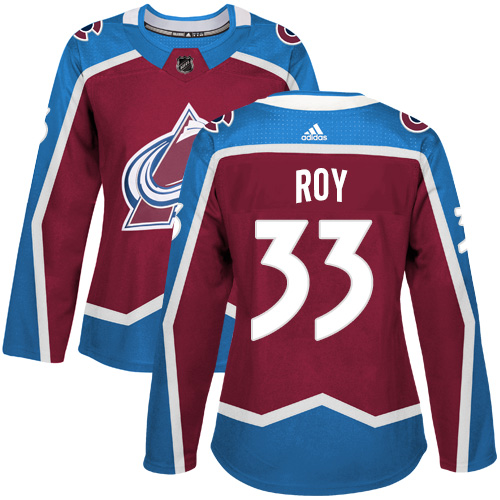 Adidas Avalanche #33 Patrick Roy Burgundy Home Authentic Women's Stitched NHL Jersey