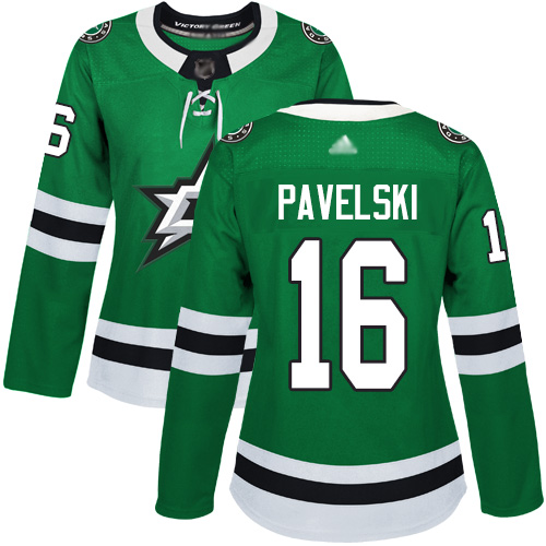 Adidas Stars #16 Joe Pavelski Green Home Authentic Women's Stitched NHL Jersey