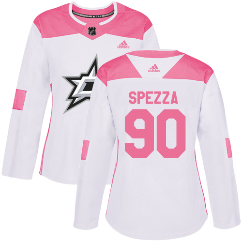Adidas Stars #90 Jason Spezza White/Pink Authentic Fashion Women's Stitched NHL Jersey