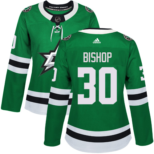 Adidas Stars #30 Ben Bishop Green Home Authentic Women's Stitched NHL Jersey