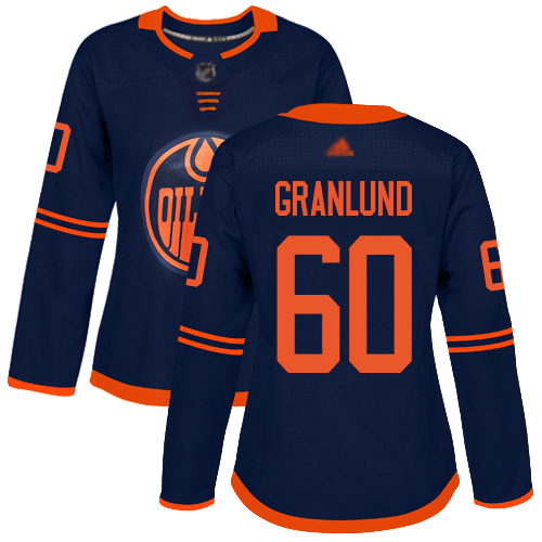 Adidas Oilers #60 Markus Granlund Navy Alternate Authentic Women's Stitched NHL Jersey