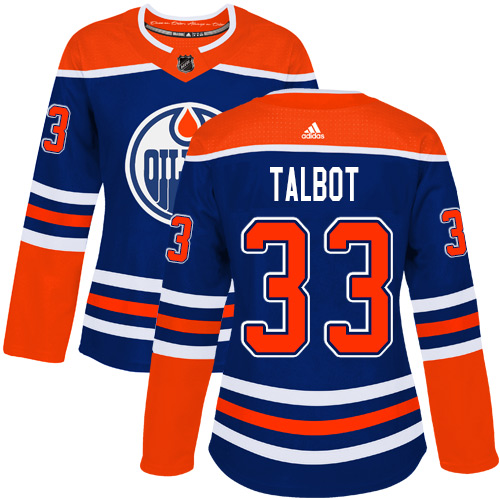 Adidas Oilers #33 Cam Talbot Royal Alternate Authentic Women's Stitched NHL Jersey
