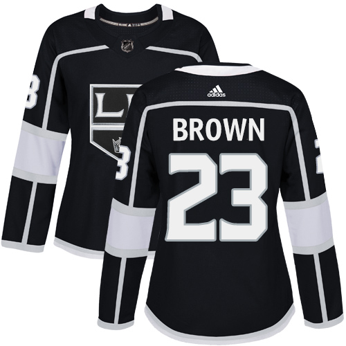 Adidas Kings #23 Dustin Brown Black Home Authentic Women's Stitched NHL Jersey