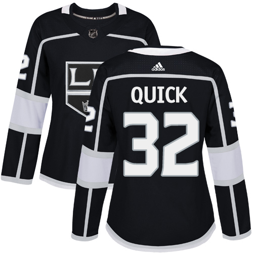 Adidas Kings #32 Jonathan Quick Black Home Authentic Women's Stitched NHL Jersey