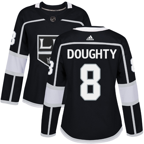 Adidas Kings #8 Drew Doughty Black Home Authentic Women's Stitched NHL Jersey