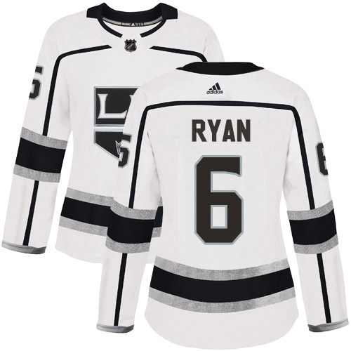Adidas Kings #6 Joakim Ryan White Road Authentic Women's Stitched NHL Jersey
