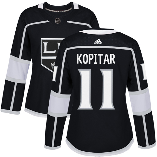 Adidas Kings #11 Anze Kopitar Black Home Authentic Women's Stitched NHL Jersey