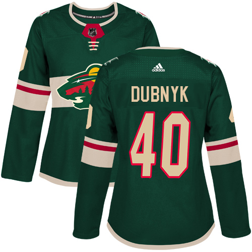 Adidas Wild #40 Devan Dubnyk Green Home Authentic Women's Stitched NHL Jersey