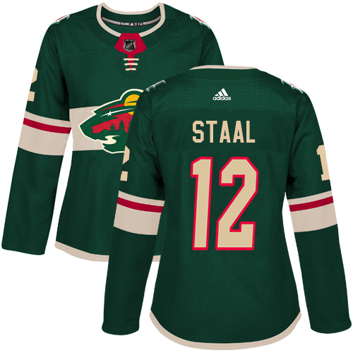 Adidas Wild #12 Eric Staal Green Home Authentic Women's Stitched NHL Jersey
