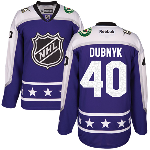 Wild #40 Devan Dubnyk Purple 2017 All-Star Central Division Women's Stitched NHL Jersey