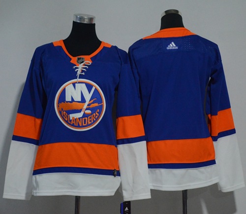 Adidas Islanders Blank Royal Blue Home Authentic Women's Stitched NHL Jersey