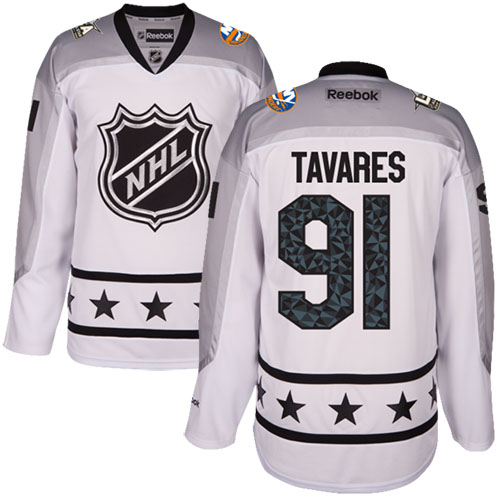 Islanders #91 John Tavares White 2017 All-Star Metropolitan Division Women's Stitched NHL Jersey