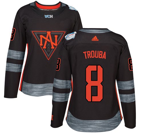 Team North America #8 Jacob Trouba Black 2016 World Cup Women's Stitched NHL Jersey