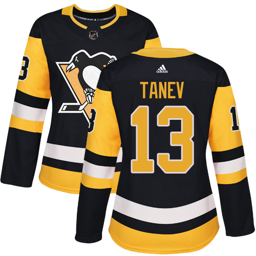 Adidas Penguins #13 Brandon Tanev Black Home Authentic Women's Stitched NHL Jersey