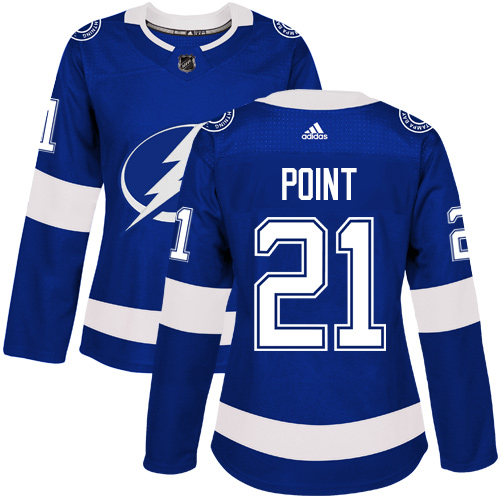 Adidas Lightning #21 Brayden Point Blue Home Authentic Women's Stitched NHL Jersey