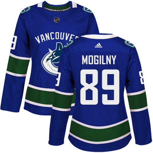 Adidas Canucks #89 Alexander Mogilny Blue Home Authentic Women's Stitched NHL Jersey