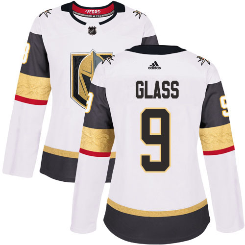 Adidas Golden Knights #9 Cody Glass White Road Authentic Women's Stitched NHL Jersey